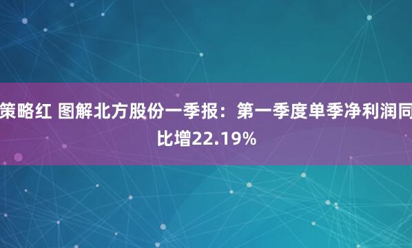 策略红 图解北方股份一季报：第一季度单季净利润同比增22.19%